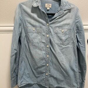 J. Crew Soft Blue Denim Top